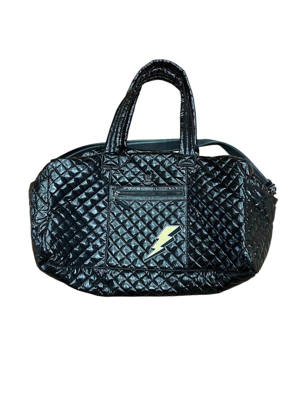 OLIVER THOMAS NWOT 24+7 Weekender Duffel Bag Black Quilted Dog Lining